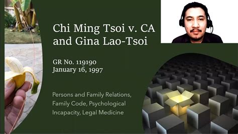 chi ming tsoi summary|Chi Ming Tsoi v. CA and Gina Lao – Tsoi (CASE DIGEST).